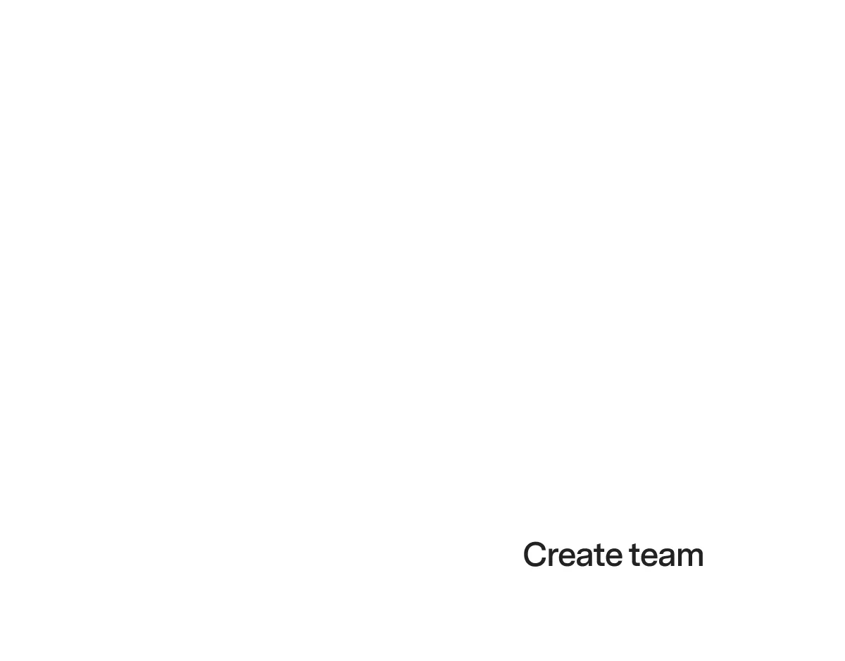 Create a new team modal